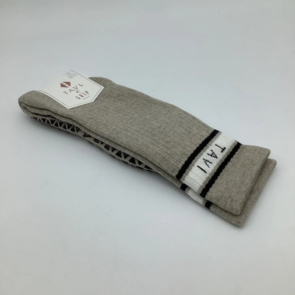 Tavi‎ Grip Kai Socks Shitake Heather Organic Cotton Crew Size Large New